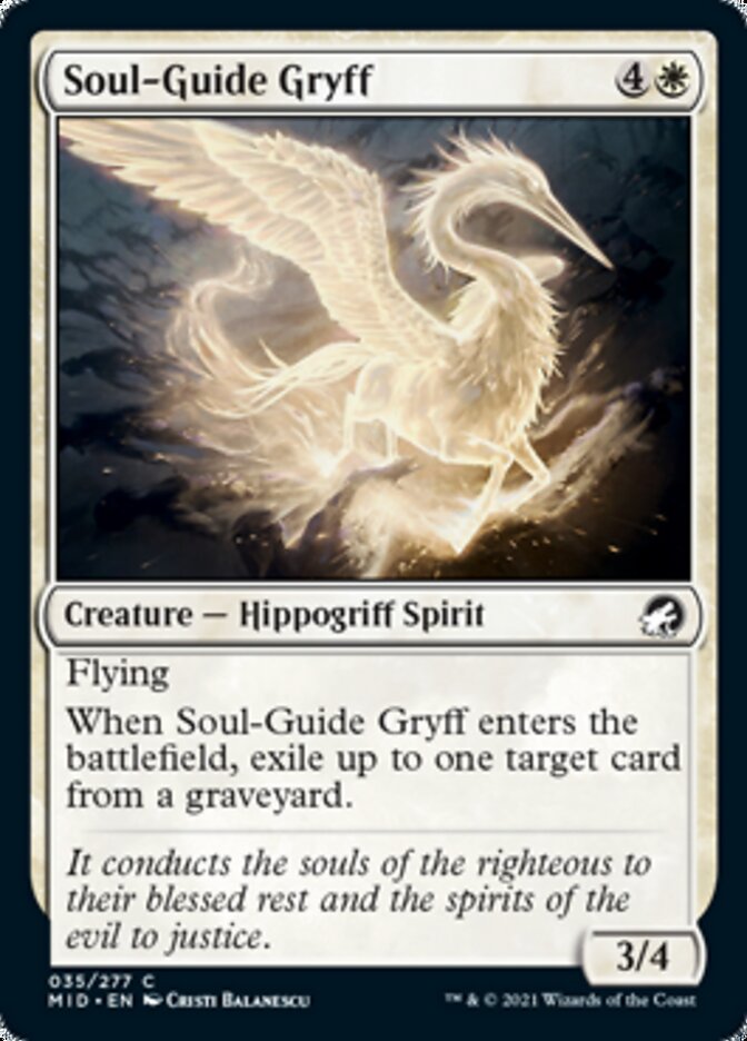 Soul-Guide Gryff [Innistrad: Midnight Hunt] | Galaxy Games LLC