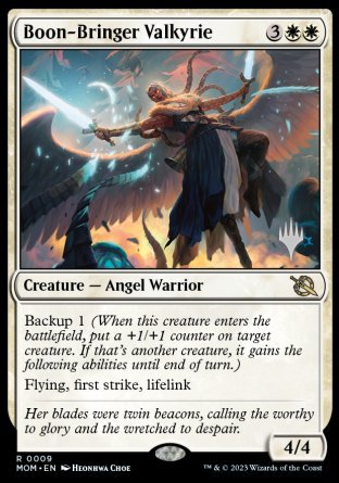 Boon-Bringer Valkyrie (Promo Pack) [March of the Machine Promos] | Galaxy Games LLC