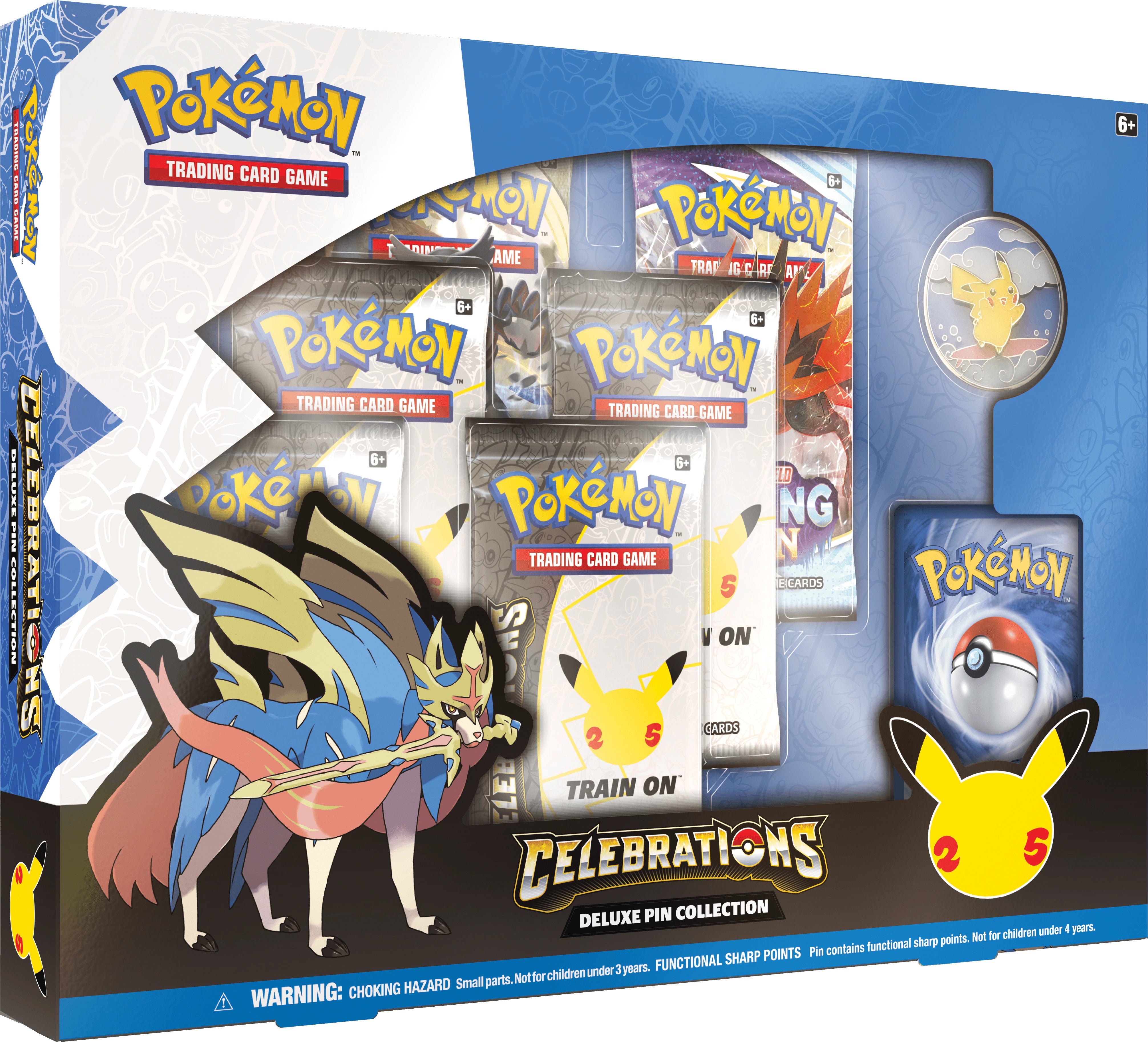 Celebrations: 25th Anniversary - Deluxe Pin Collection (Zacian LV. X) | Galaxy Games LLC