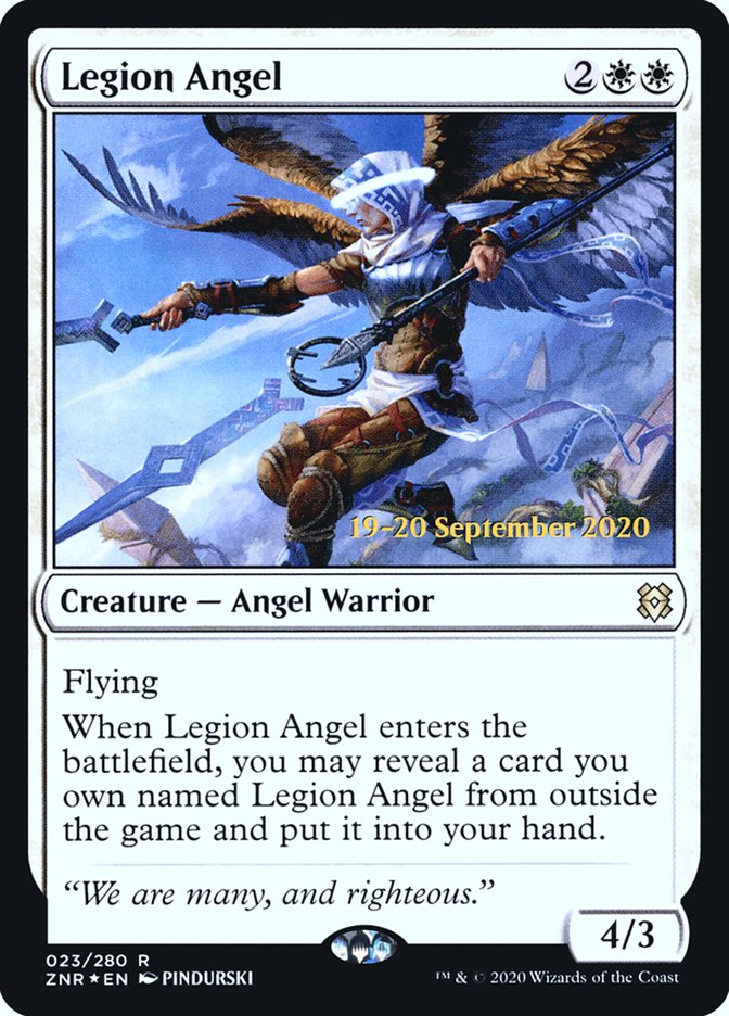 Legion Angel [Zendikar Rising Prerelease Promos] | Galaxy Games LLC