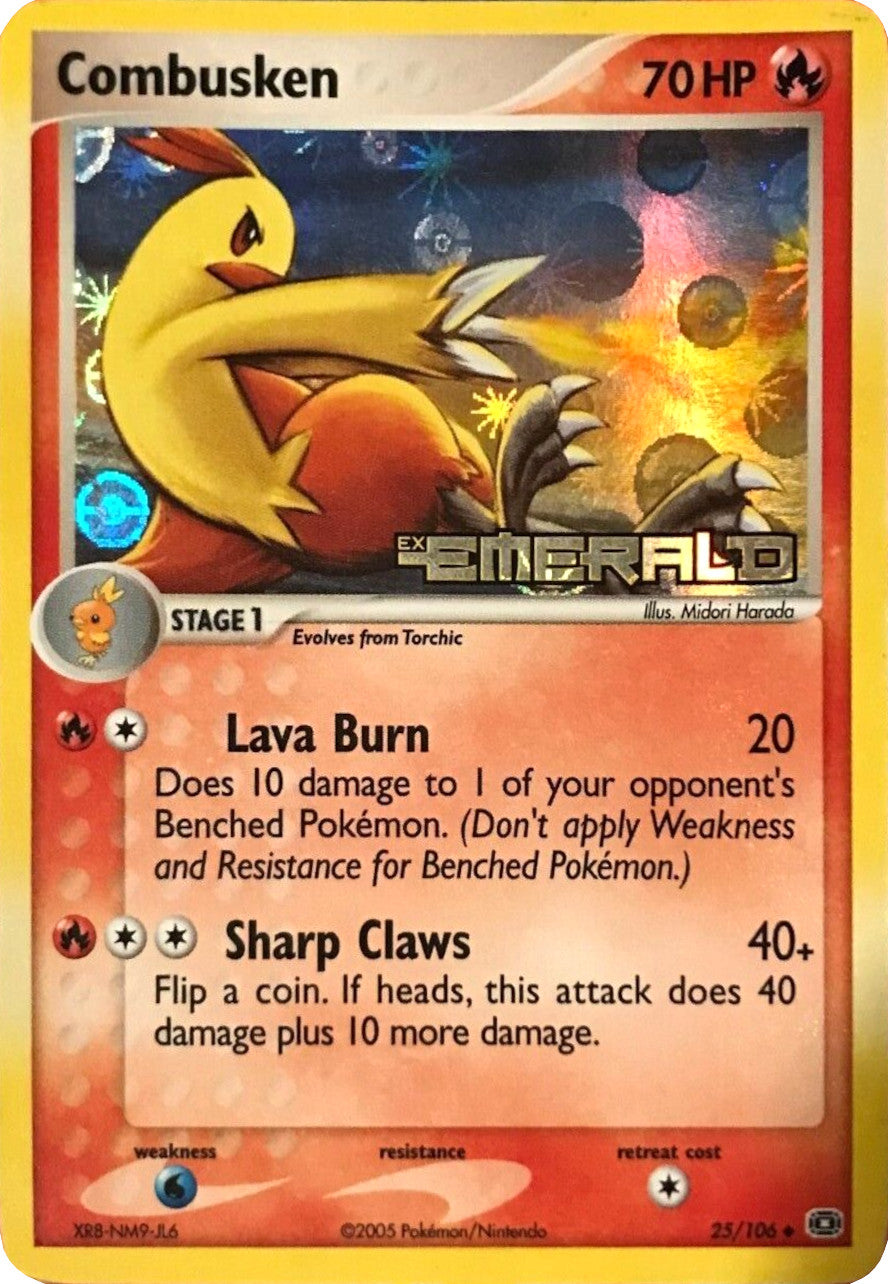 Combusken (25/106) (Stamped) [EX: Emerald] | Galaxy Games LLC