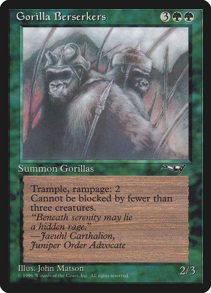 Gorilla Berserkers (Mouths Closed) [Alliances] | Galaxy Games LLC