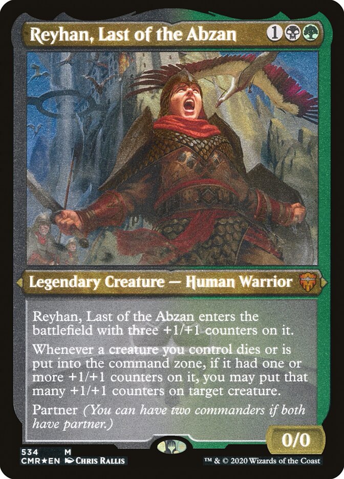 Reyhan, Last of the Abzan (Etched) [Commander Legends] | Galaxy Games LLC