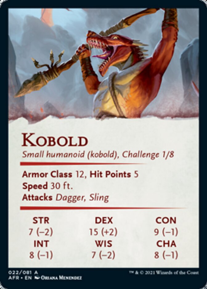 Kobold Art Card (Gold-Stamped Signature) [Dungeons & Dragons: Adventures in the Forgotten Realms Art Series] | Galaxy Games LLC