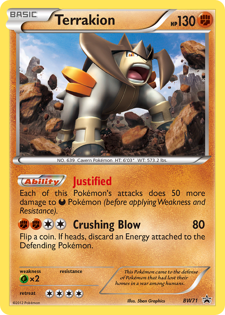 Terrakion (BW71) [Black & White: Black Star Promos] | Galaxy Games LLC
