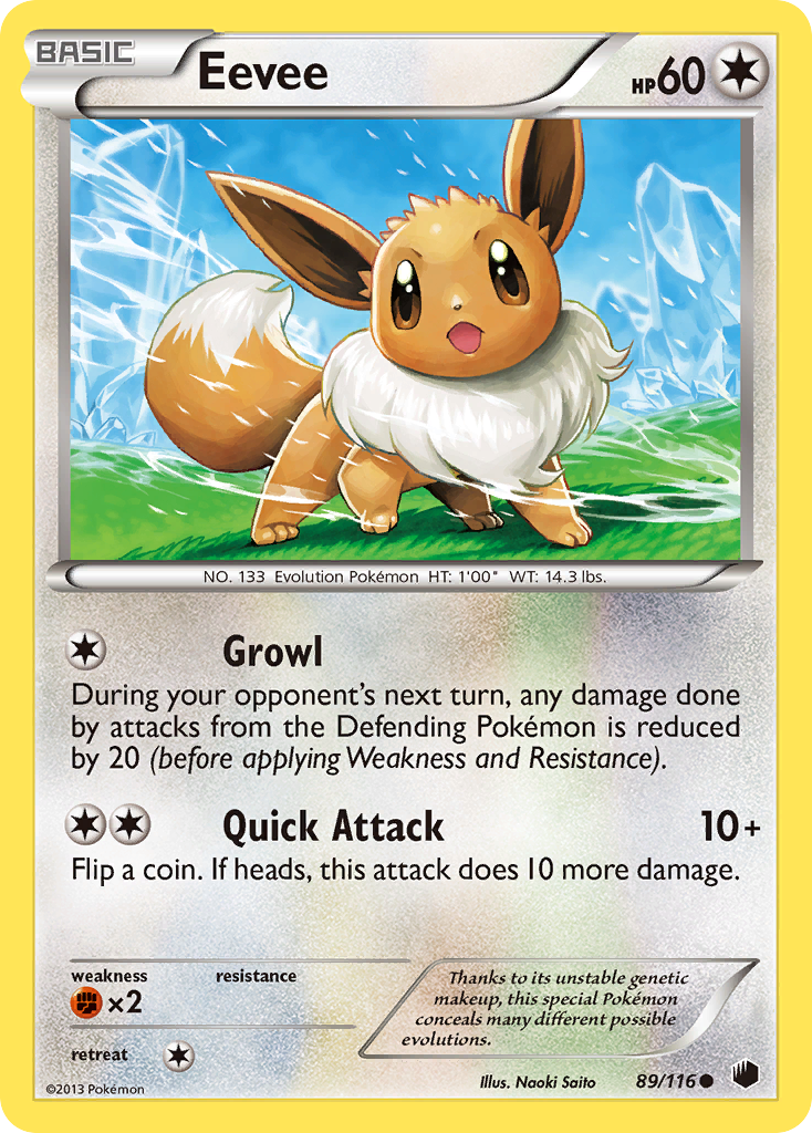 Eevee (89/116) [Black & White: Plasma Freeze] | Galaxy Games LLC