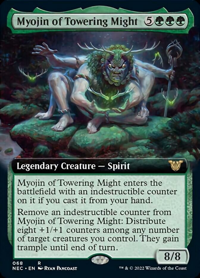 Myojin of Towering Might (Extended Art) [Kamigawa: Neon Dynasty Commander] | Galaxy Games LLC