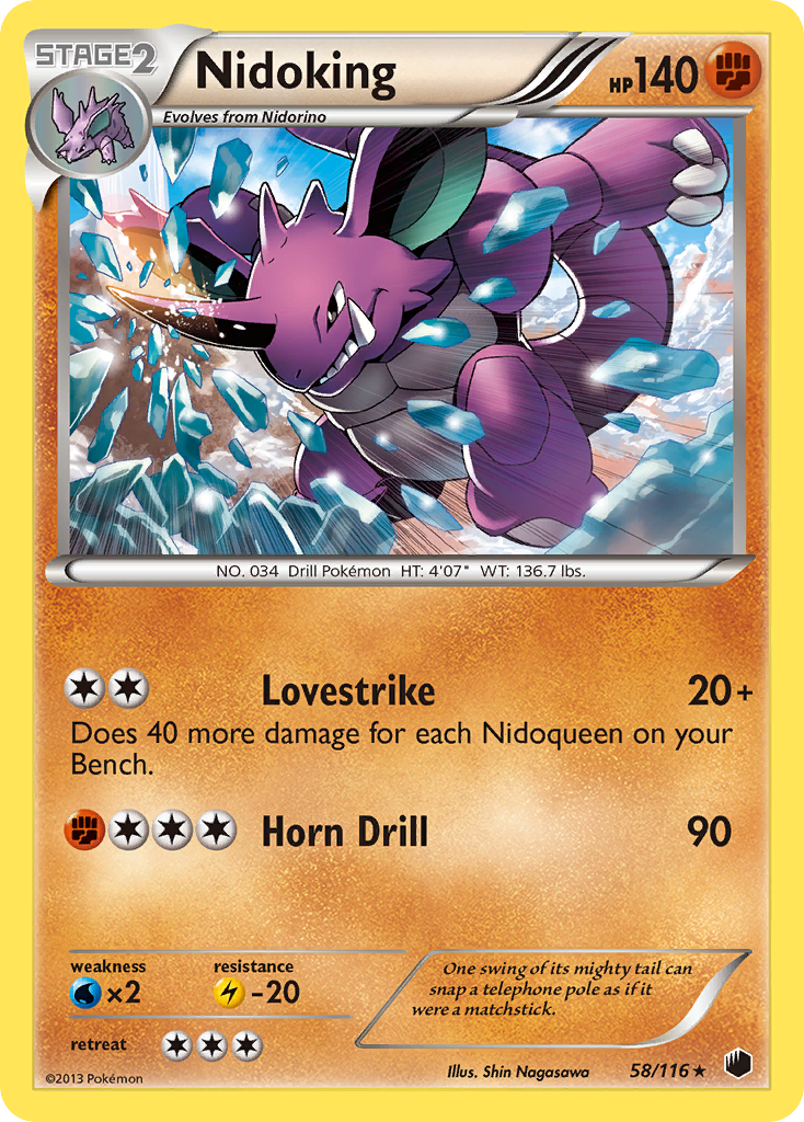 Nidoking (58/116) [Black & White: Plasma Freeze] | Galaxy Games LLC