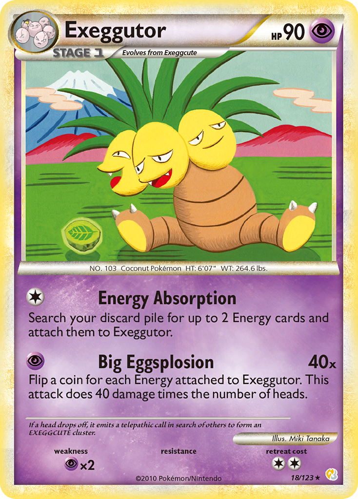 Exeggutor (18/123) [HeartGold & SoulSilver: Base Set] | Galaxy Games LLC