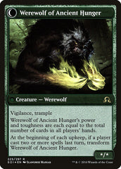 Sage of Ancient Lore // Werewolf of Ancient Hunger [Shadows over Innistrad Prerelease Promos] | Galaxy Games LLC