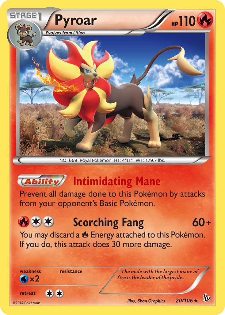 Pyroar (20/106) [XY: Flashfire] | Galaxy Games LLC