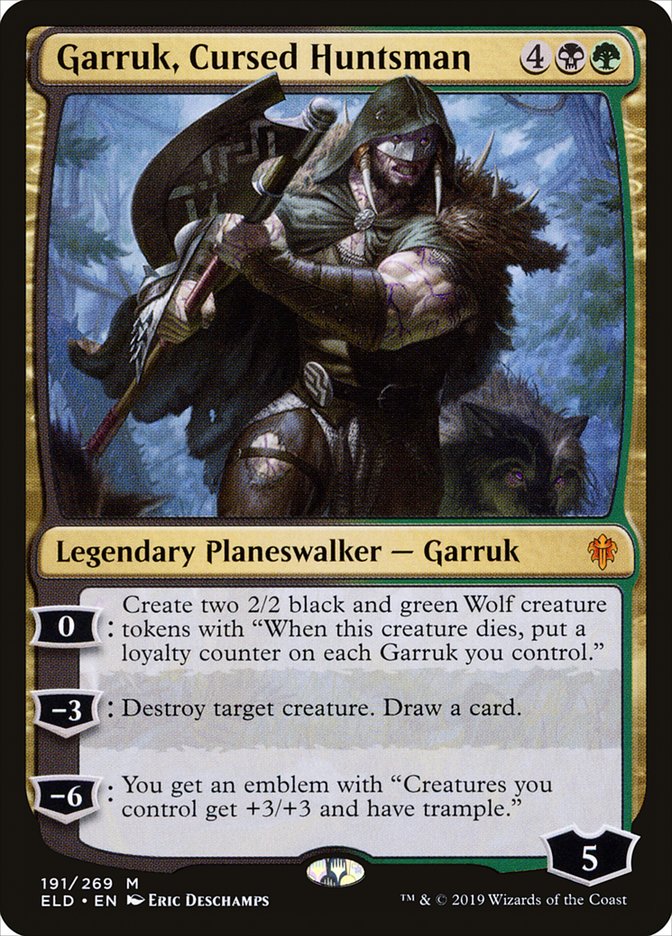 Garruk, Cursed Huntsman [Throne of Eldraine] | Galaxy Games LLC