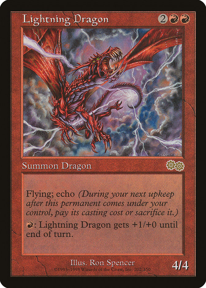 Lightning Dragon [Urza's Saga] | Galaxy Games LLC