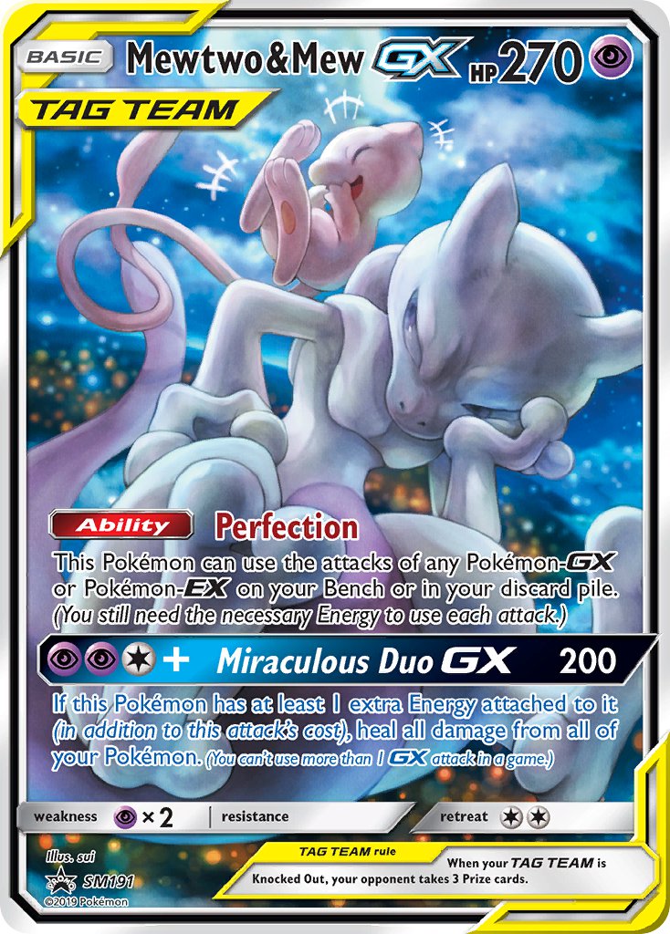 Mewtwo & Mew GX (SM191) [Sun & Moon: Black Star Promos] | Galaxy Games LLC