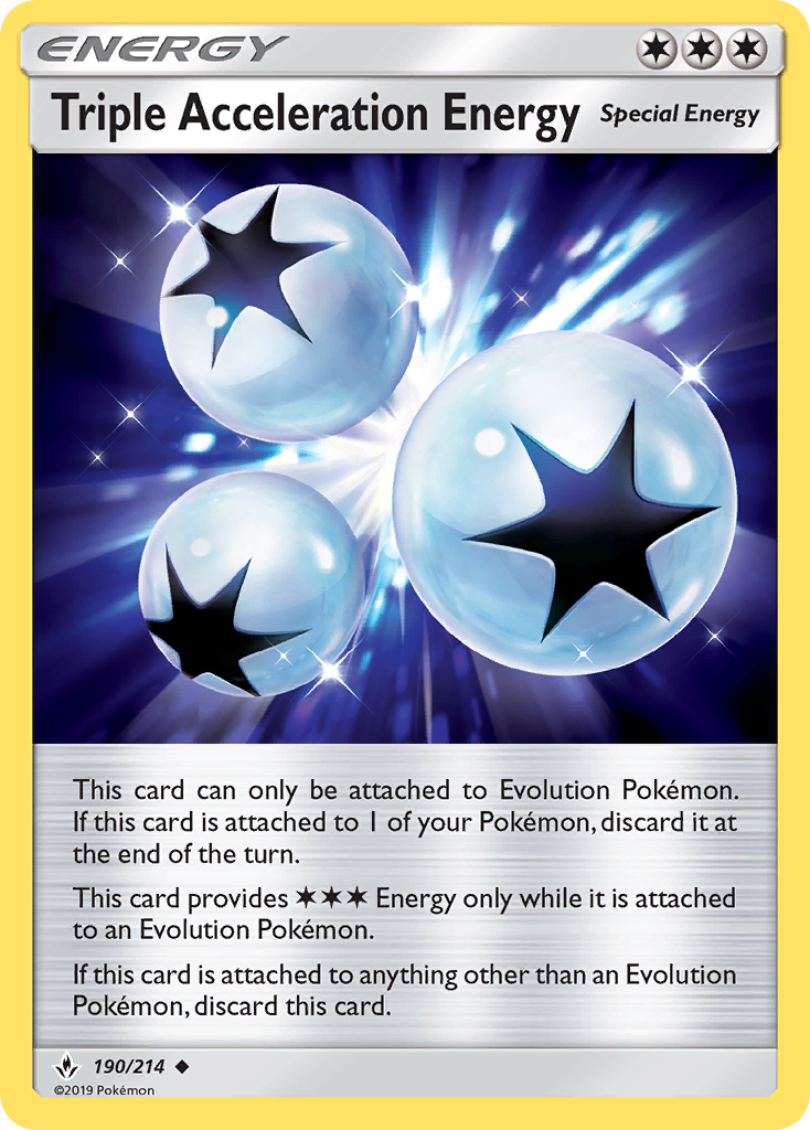 Triple Acceleration Energy (190/214) [Sun & Moon: Unbroken Bonds] | Galaxy Games LLC