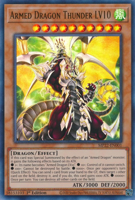 Armed Dragon Thunder LV10 [MP22-EN001] Ultra Rare | Galaxy Games LLC