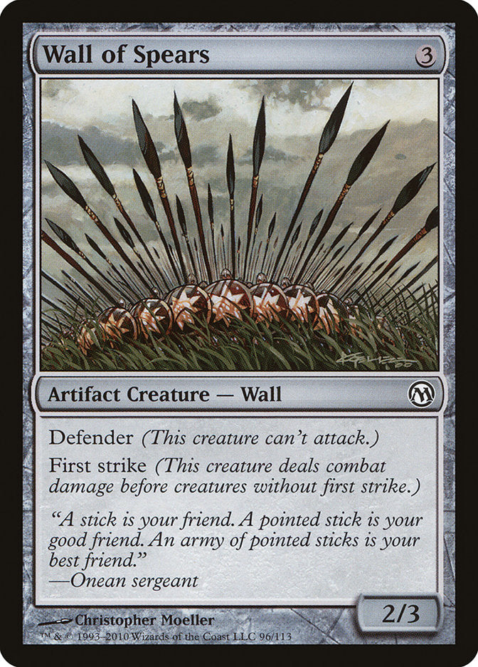 Wall of Spears [Duels of the Planeswalkers] | Galaxy Games LLC