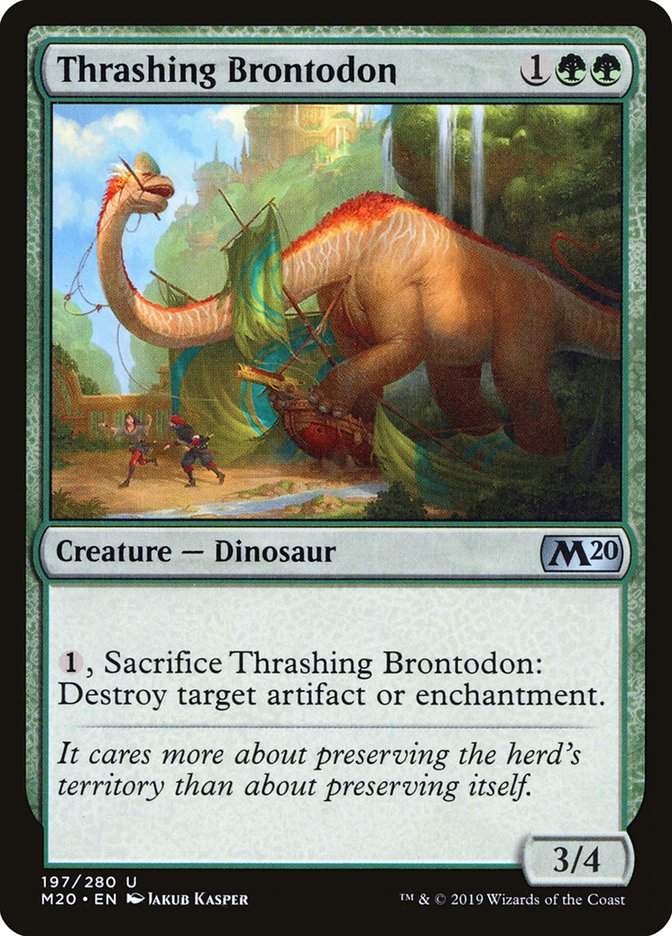 Thrashing Brontodon [Core Set 2020] | Galaxy Games LLC