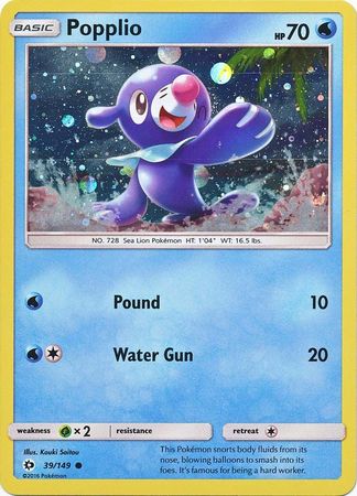 Popplio (39/149) (Cosmos Holo) [Sun & Moon: Base Set] | Galaxy Games LLC