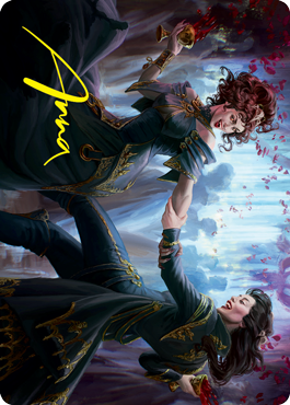 Falkenrath Celebrants 1 Art Card (Gold-Stamped Signature) [Innistrad: Crimson Vow Art Series] | Galaxy Games LLC