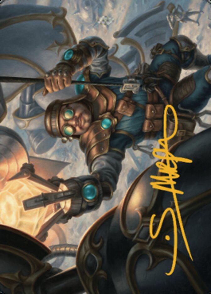 Powerstone Engineer Art Card (Gold-Stamped Signature) [The Brothers' War Art Series] | Galaxy Games LLC