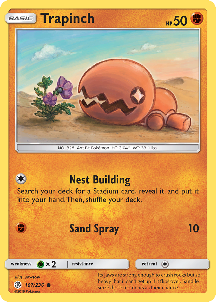 Trapinch (107/236) [Sun & Moon: Cosmic Eclipse] | Galaxy Games LLC