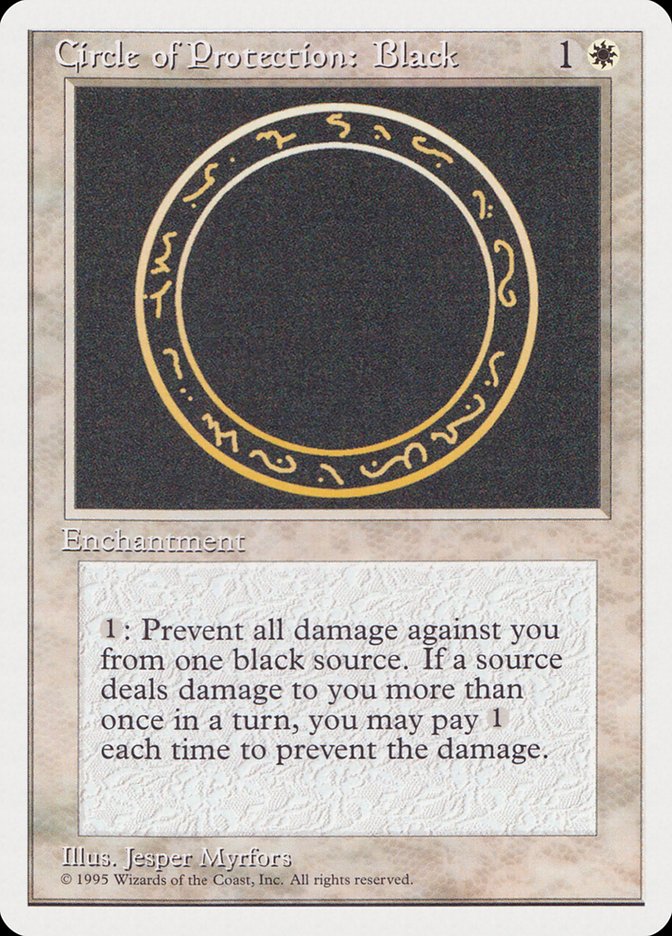 Circle of Protection: Black [Rivals Quick Start Set] | Galaxy Games LLC