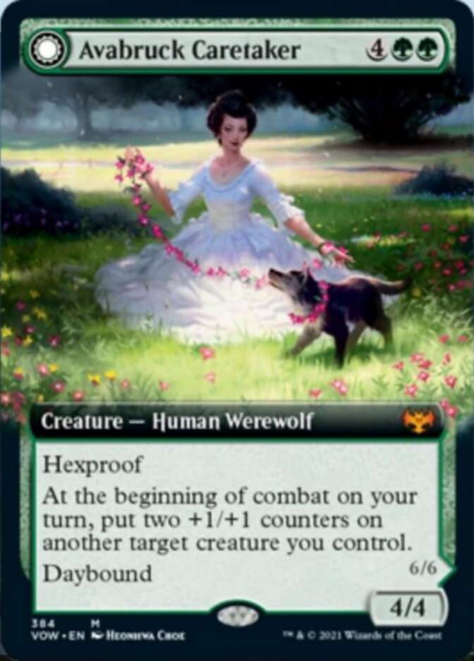 Avabruck Caretaker // Hollowhenge Huntmaster (Extended Art) [Innistrad: Crimson Vow] | Galaxy Games LLC