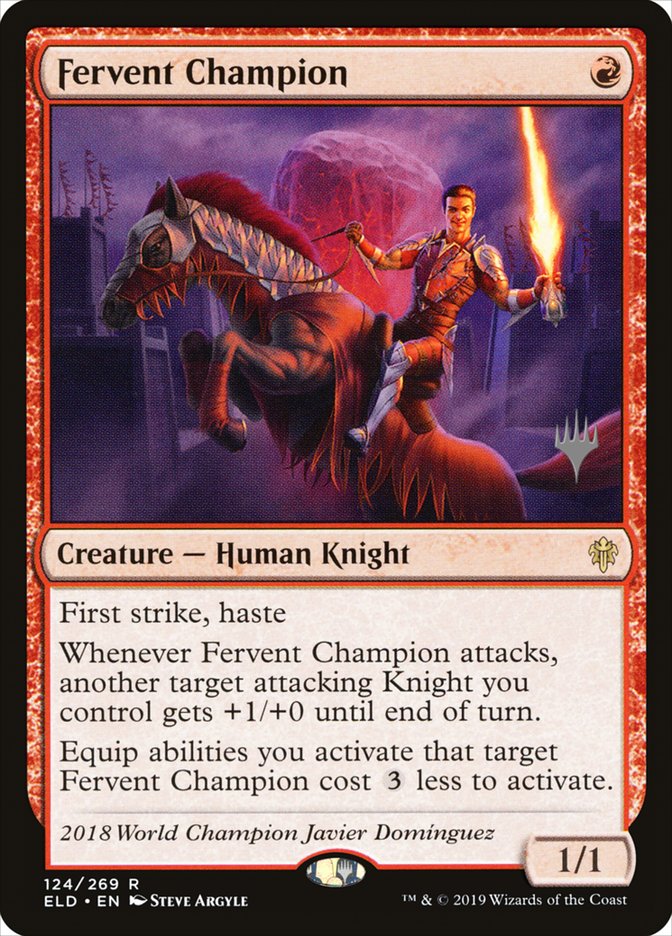 Fervent Champion (Promo Pack) [Throne of Eldraine Promos] | Galaxy Games LLC