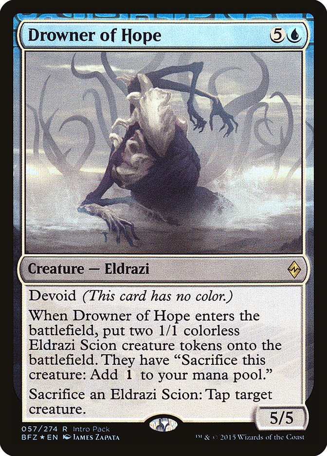 Drowner of Hope (Intro Pack) [Battle for Zendikar Promos] | Galaxy Games LLC