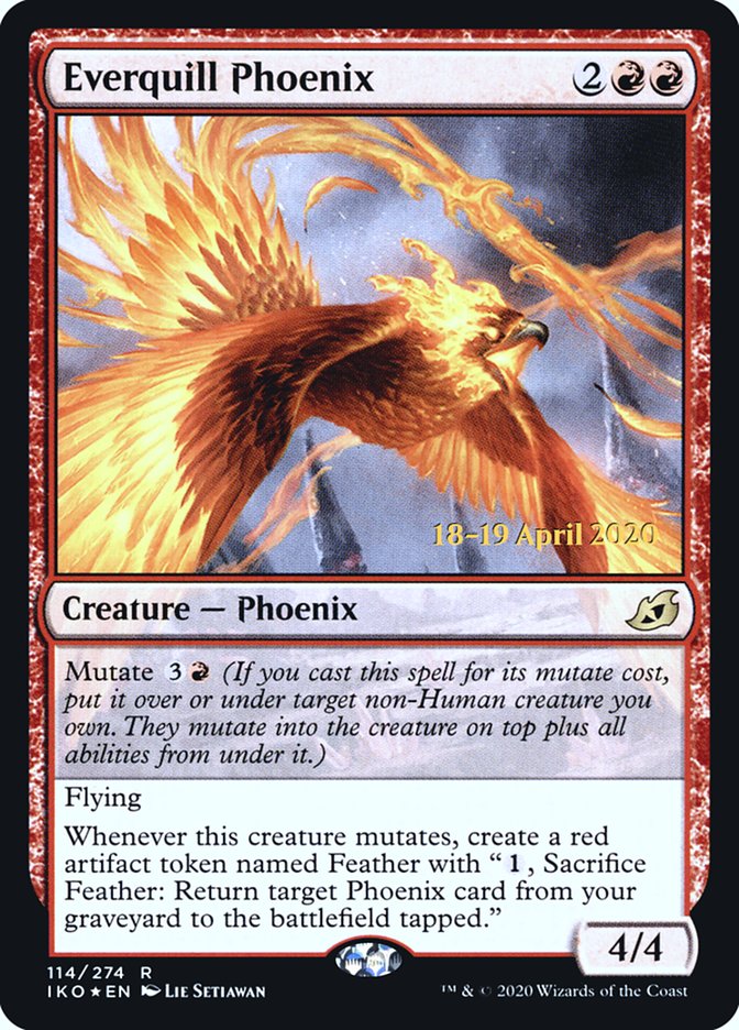 Everquill Phoenix [Ikoria: Lair of Behemoths Prerelease Promos] | Galaxy Games LLC