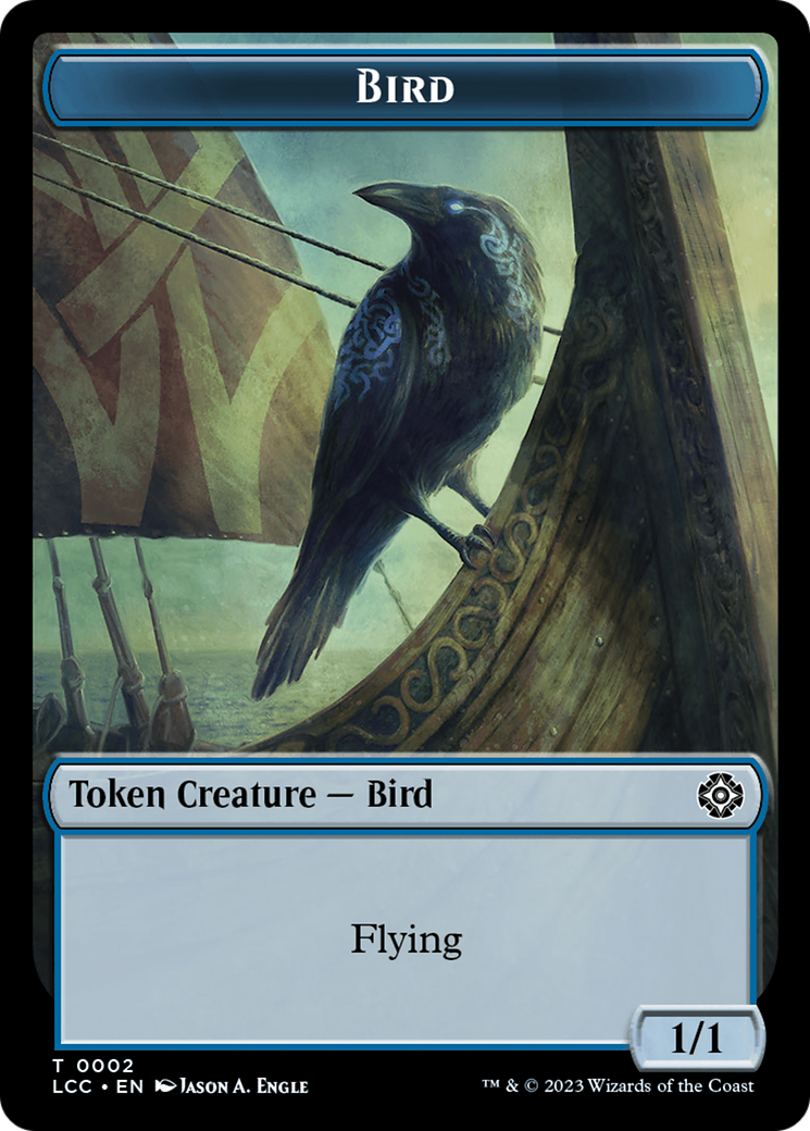 Bird // Merfolk (0003) Double-Sided Token [The Lost Caverns of Ixalan Commander Tokens] | Galaxy Games LLC