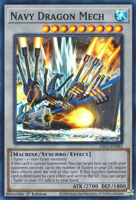 Navy Dragon Mech [DIFO-EN082] Super Rare | Galaxy Games LLC