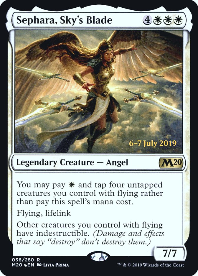 Sephara, Sky's Blade [Core Set 2020 Prerelease Promos] | Galaxy Games LLC