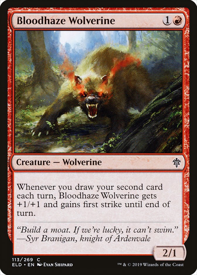 Bloodhaze Wolverine [Throne of Eldraine] | Galaxy Games LLC