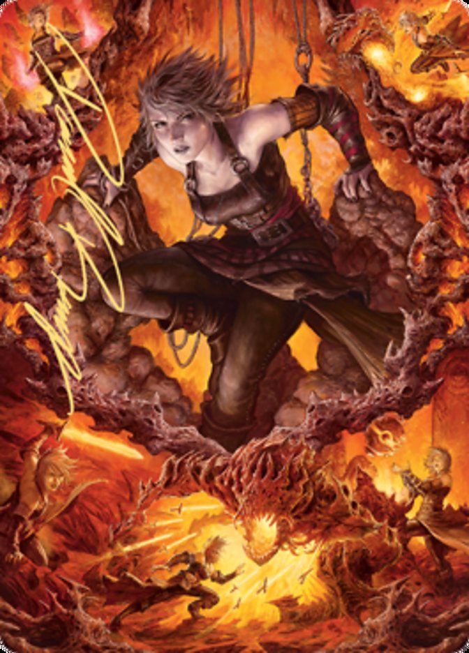 Nahiri, Heir of the Ancients 2 Art Card (Gold-Stamped Signature) [Zendikar Rising Art Series] | Galaxy Games LLC