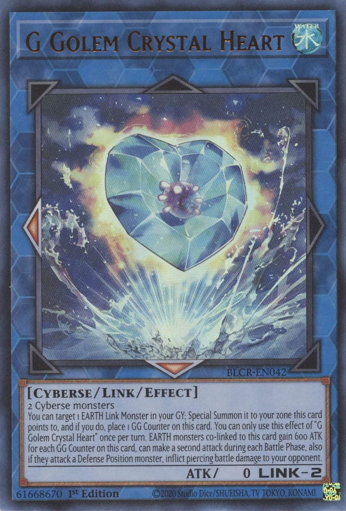 G Golem Crystal Heart [BLCR-EN042] Ultra Rare | Galaxy Games LLC