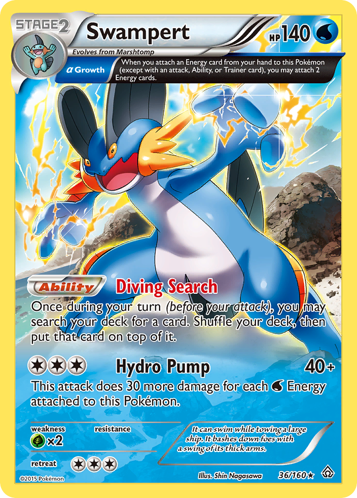 Swampert (36/160) [XY: Primal Clash] | Galaxy Games LLC