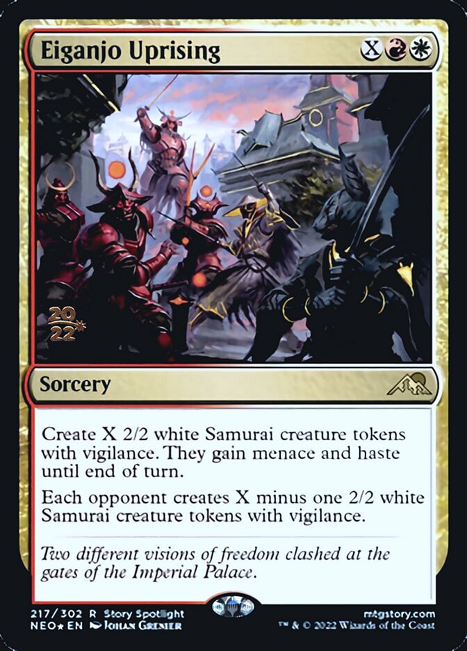 Eiganjo Uprising [Kamigawa: Neon Dynasty Prerelease Promos] | Galaxy Games LLC