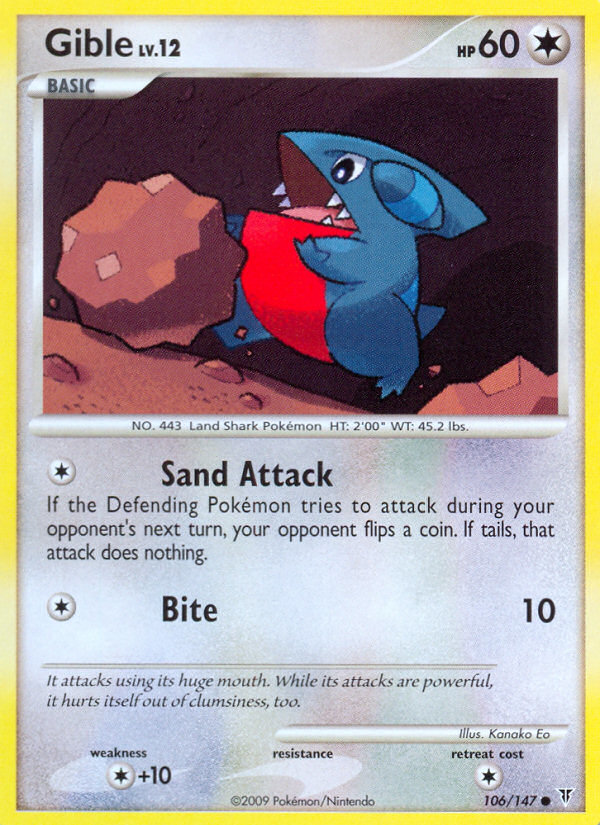 Gible (106/147) [Platinum: Supreme Victors] | Galaxy Games LLC