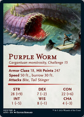 Purple Worm Art Card [Dungeons & Dragons: Adventures in the Forgotten Realms Art Series] | Galaxy Games LLC
