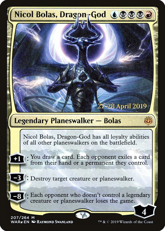 Nicol Bolas, Dragon-God [War of the Spark Prerelease Promos] | Galaxy Games LLC