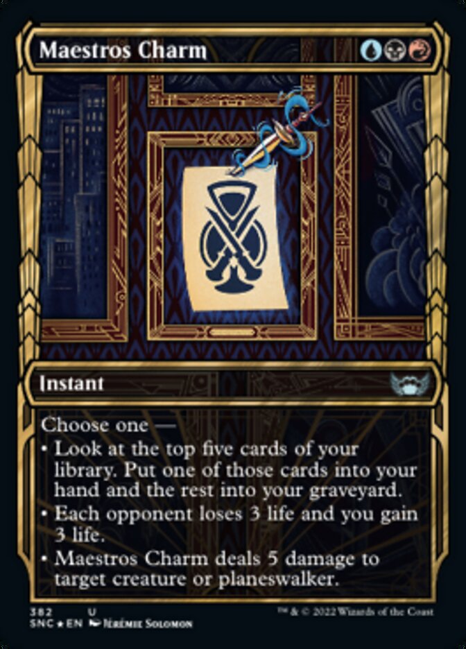 Maestros Charm (Showcase Golden Age Gilded Foil) [Streets of New Capenna] | Galaxy Games LLC