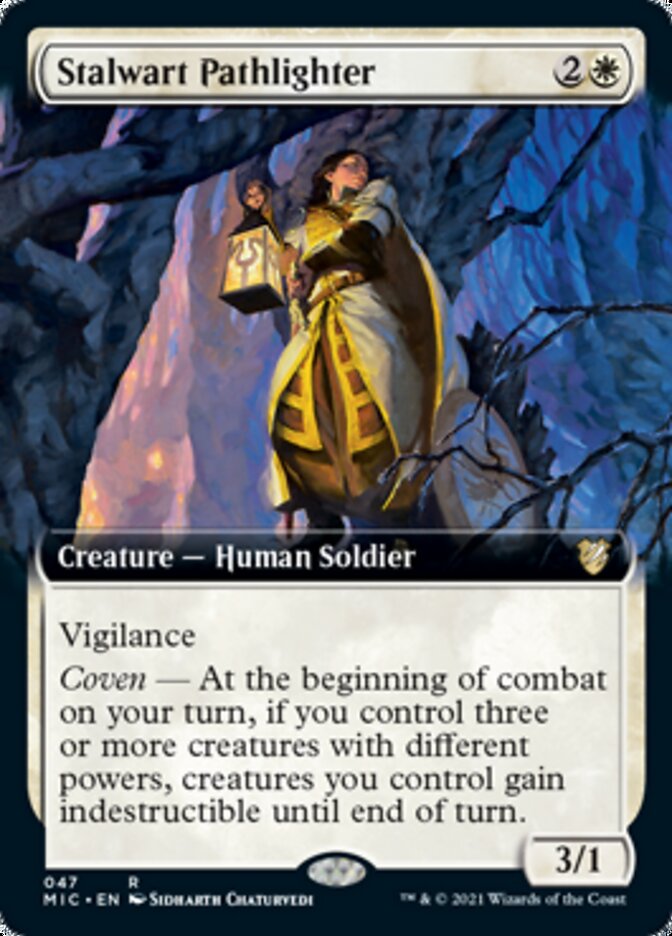 Stalwart Pathlighter (Extended Art) [Innistrad: Midnight Hunt Commander] | Galaxy Games LLC