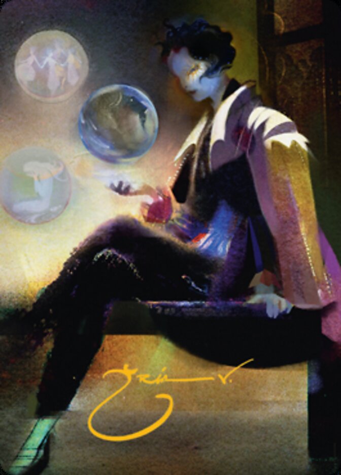 Obscura Interceptor Art Card (Gold-Stamped Signature) [Streets of New Capenna Art Series] | Galaxy Games LLC