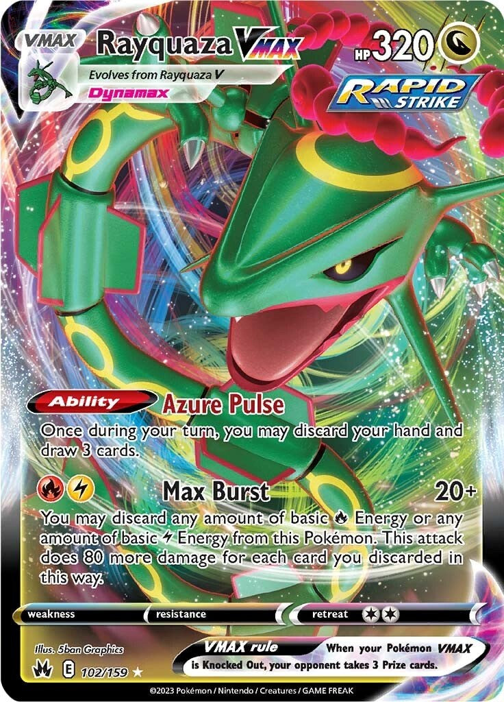 Rayquaza VMAX (102/159) (102) [Sword & Shield: Crown Zenith] | Galaxy Games LLC