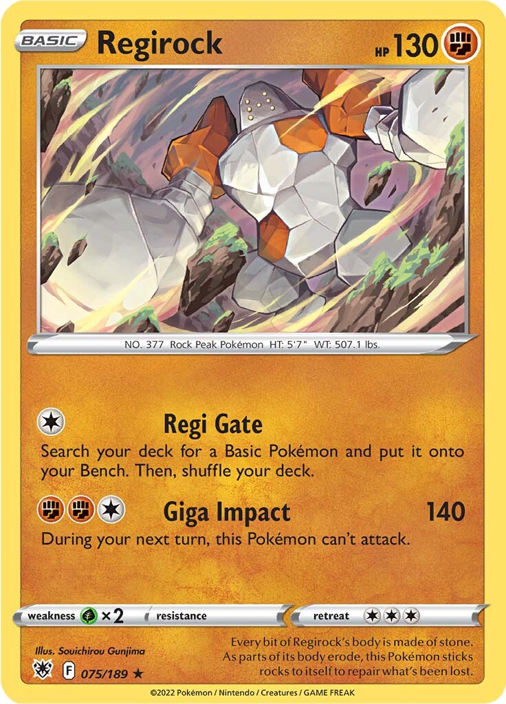 Regirock (075/189) [Sword & Shield: Astral Radiance] | Galaxy Games LLC