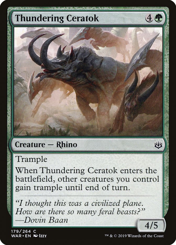 Thundering Ceratok [War of the Spark] | Galaxy Games LLC