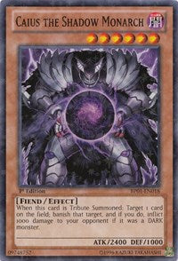 Caius the Shadow Monarch [BP01-EN018] Starfoil Rare | Galaxy Games LLC