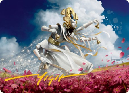 Myojin of Blooming Dawn Art Card (Gold-Stamped Signature) [Kamigawa: Neon Dynasty Art Series] | Galaxy Games LLC